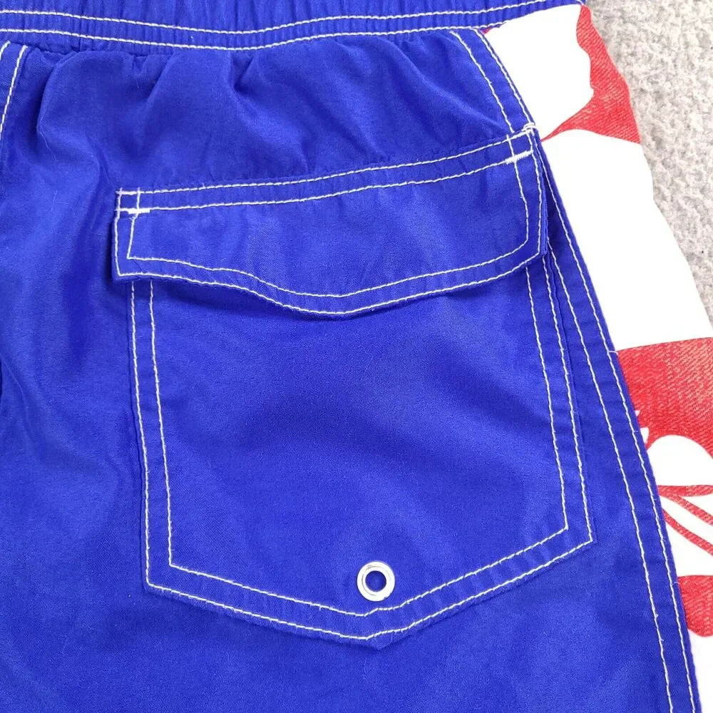 US Polo Assn Board Swim Shorts Boys Large 14/16 Blue USPA3 Champions Lined‎